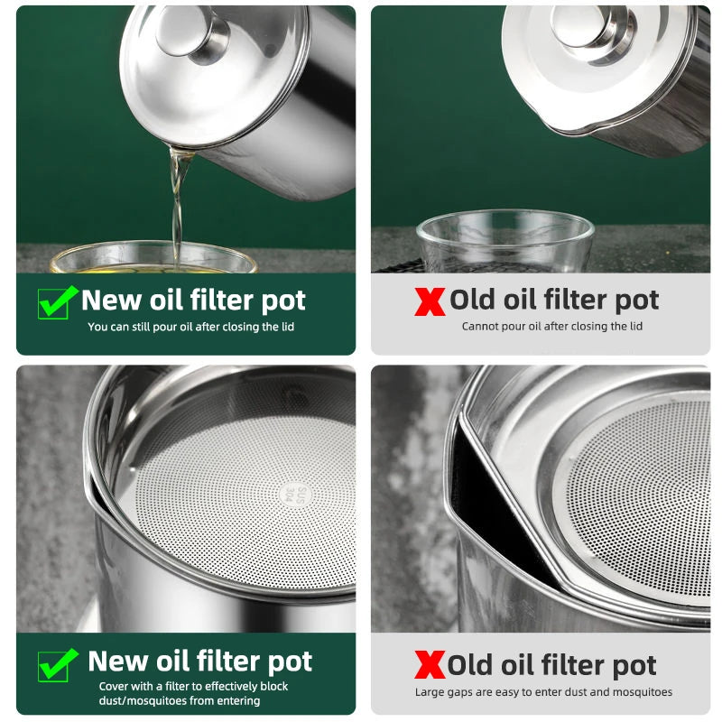 Stainless Oil Strainer Pot