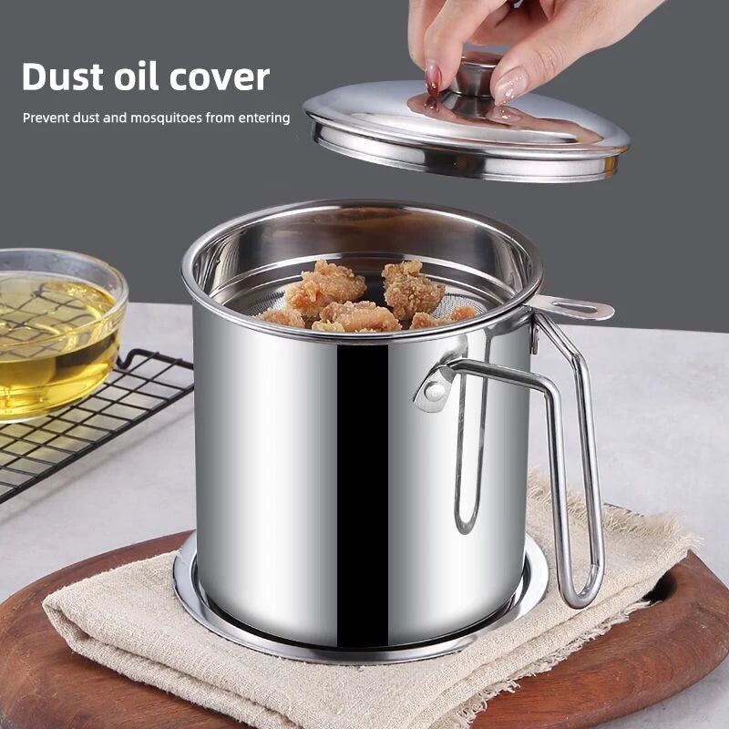 Stainless Oil Strainer Pot