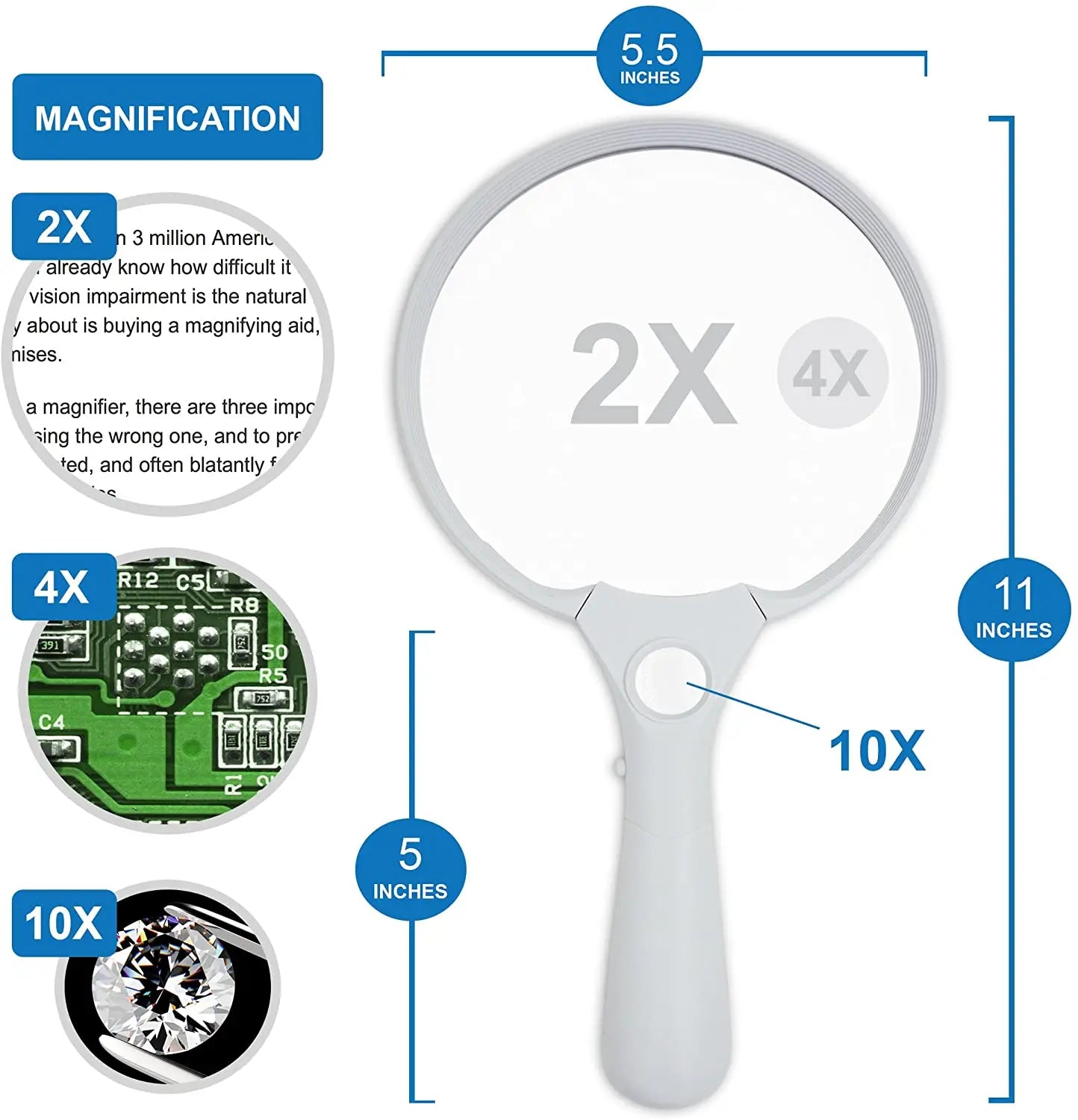 Jumbo LED Magnifying Glass