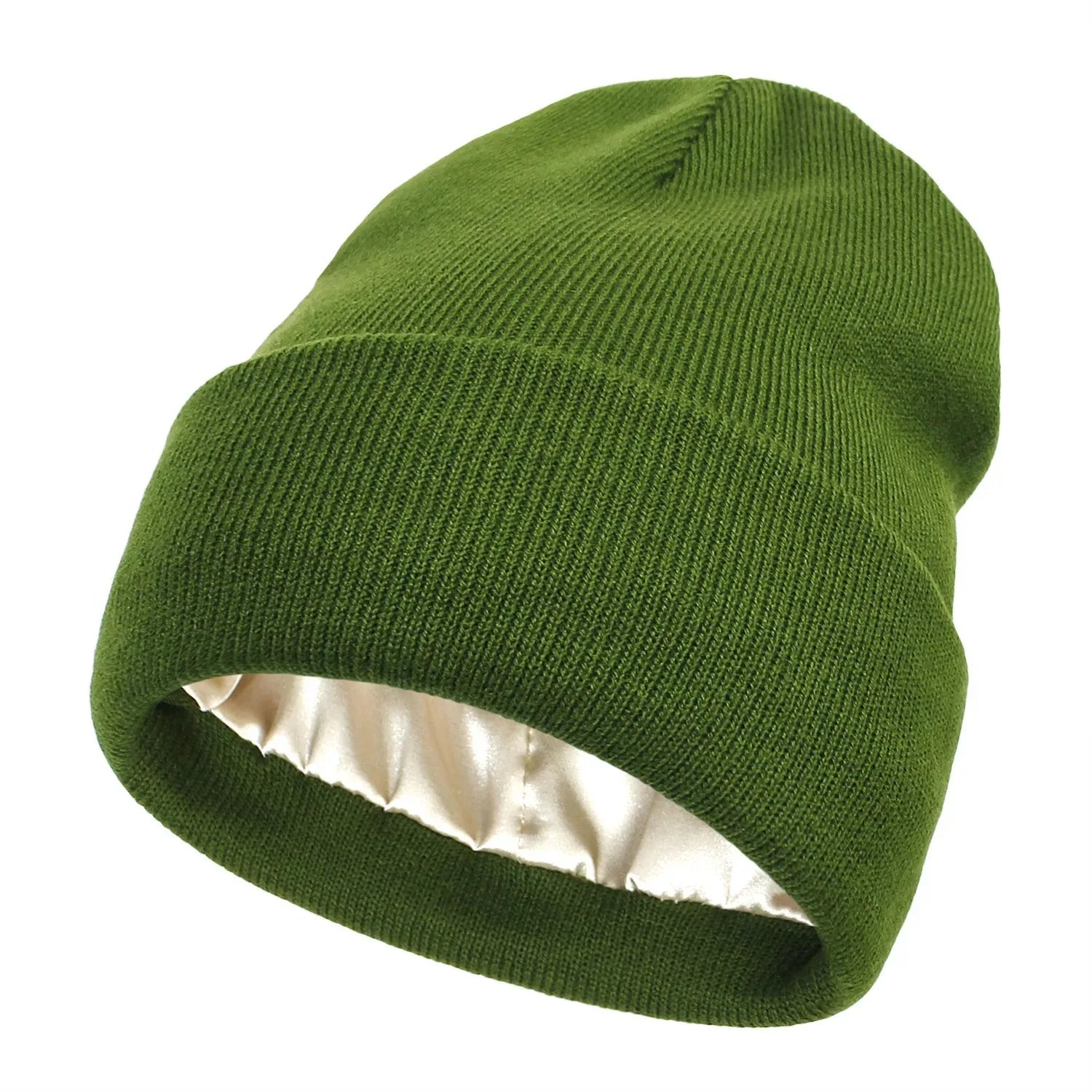 Satin-Lined Slouchy Beanie