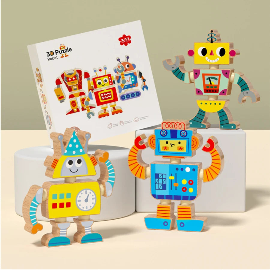 Wooden Robot STEM Kit