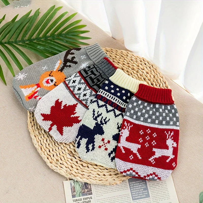 Knitted Pet Christmas Sweater