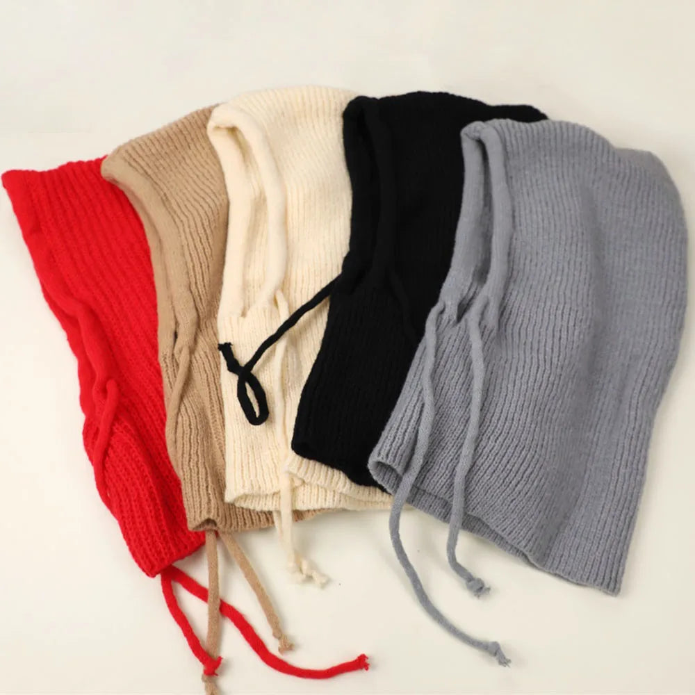 Knitted Balaclava Collar Hat