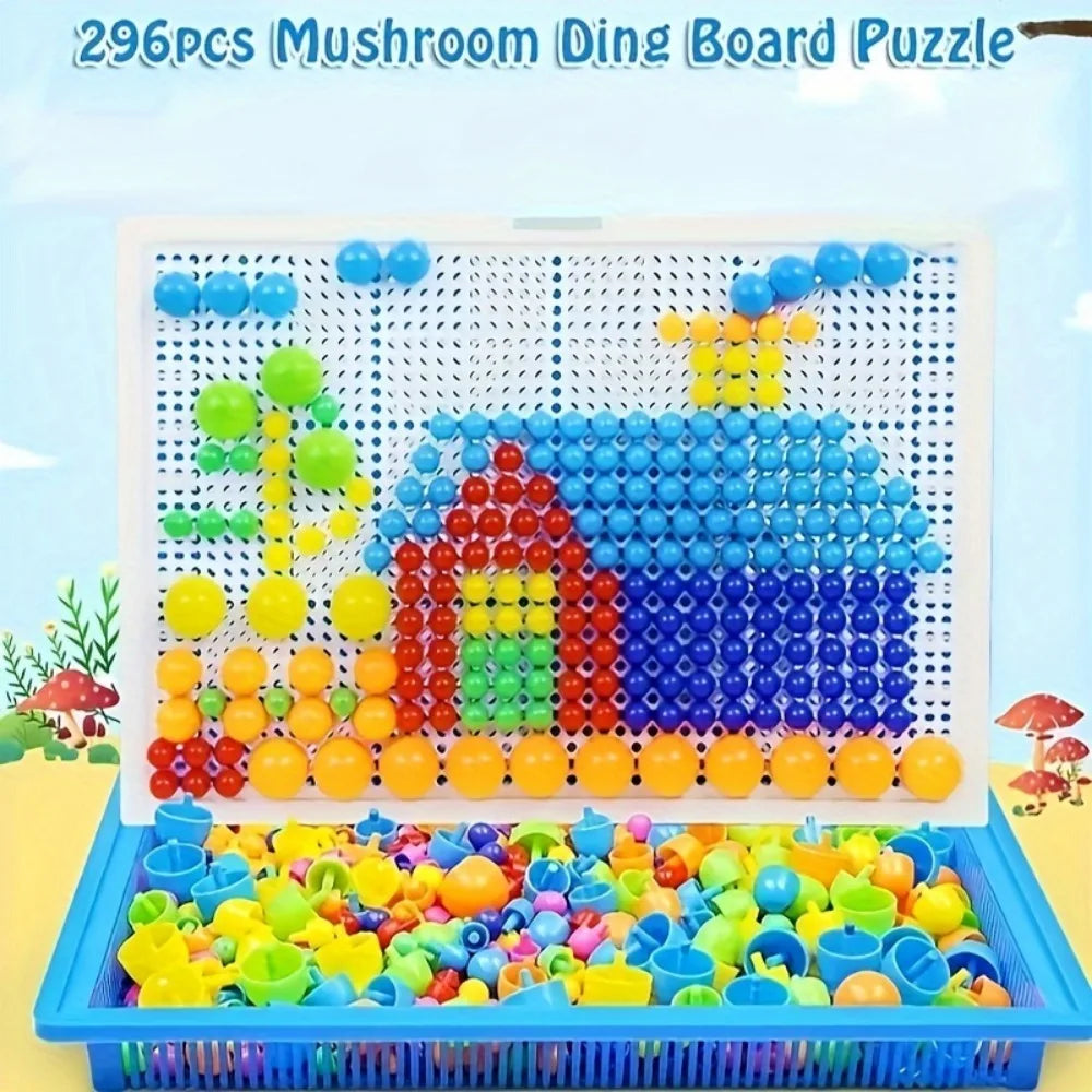 Mushroom Nail Building Puzzle