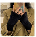 Plush Half-Finger Office Gloves