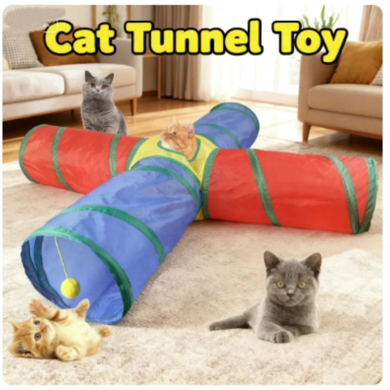 Foldable Cat Tunnel Toy