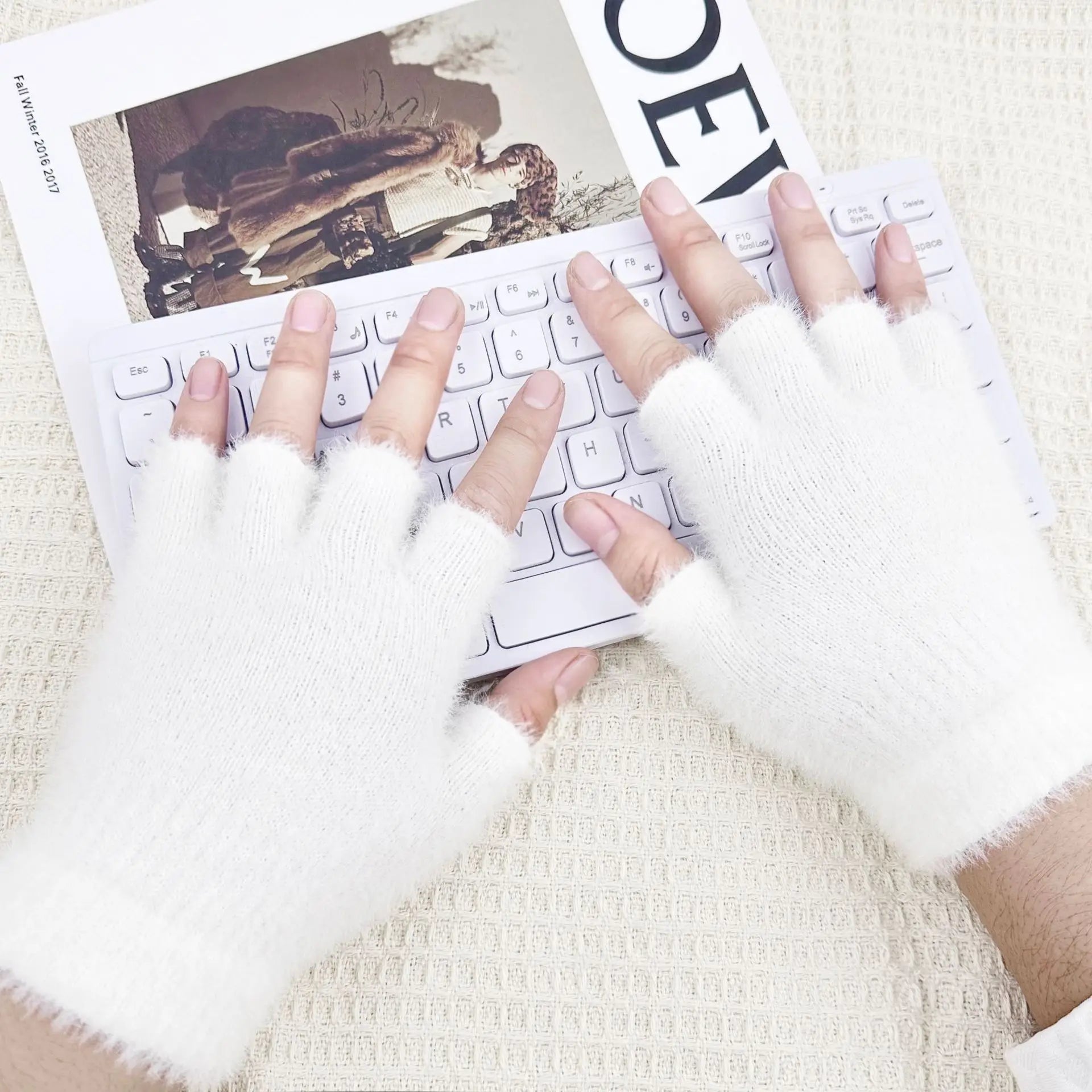Fuzzy Writing Gloves
