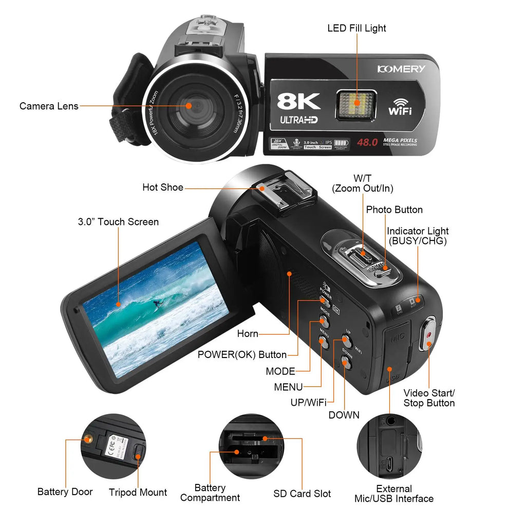 8K Night Vision Camcorder