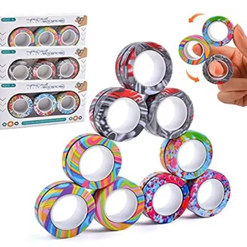 Magnetic Fidget Ring Set
