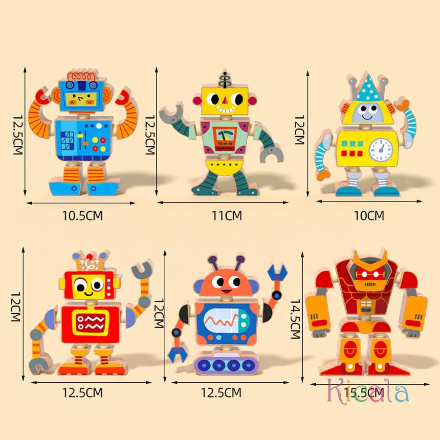Wooden Robot STEM Kit