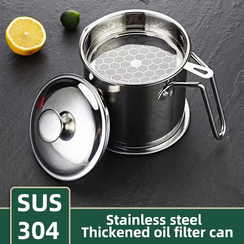 Stainless Oil Strainer Pot