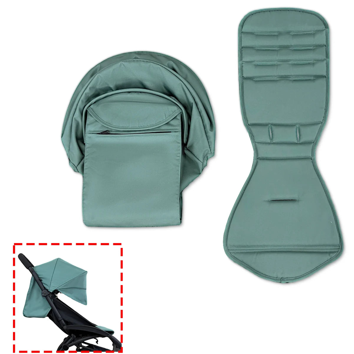 Stroller Canopy and Cushion Set