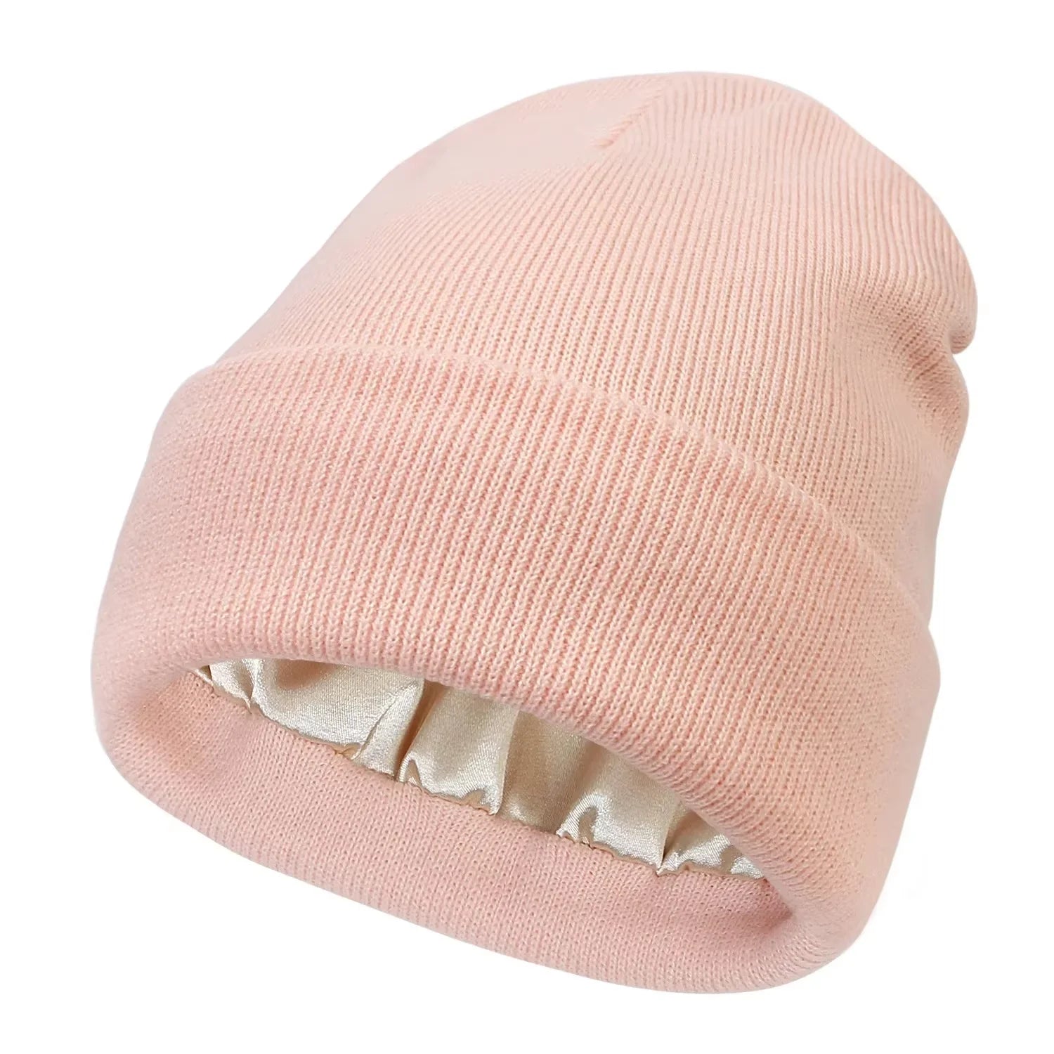 Satin-Lined Slouchy Beanie