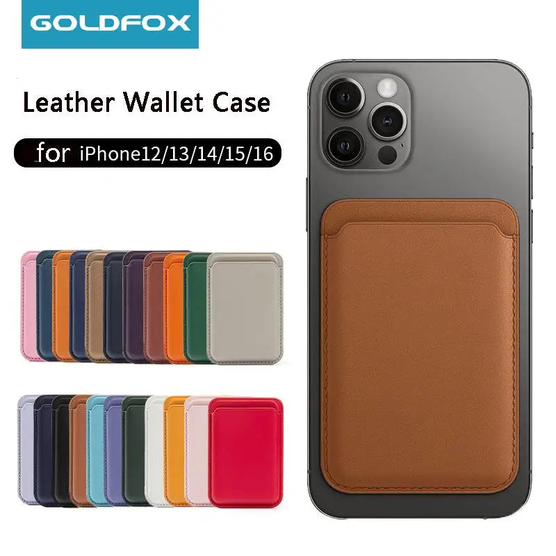 Leather Magnetic Wallet Case