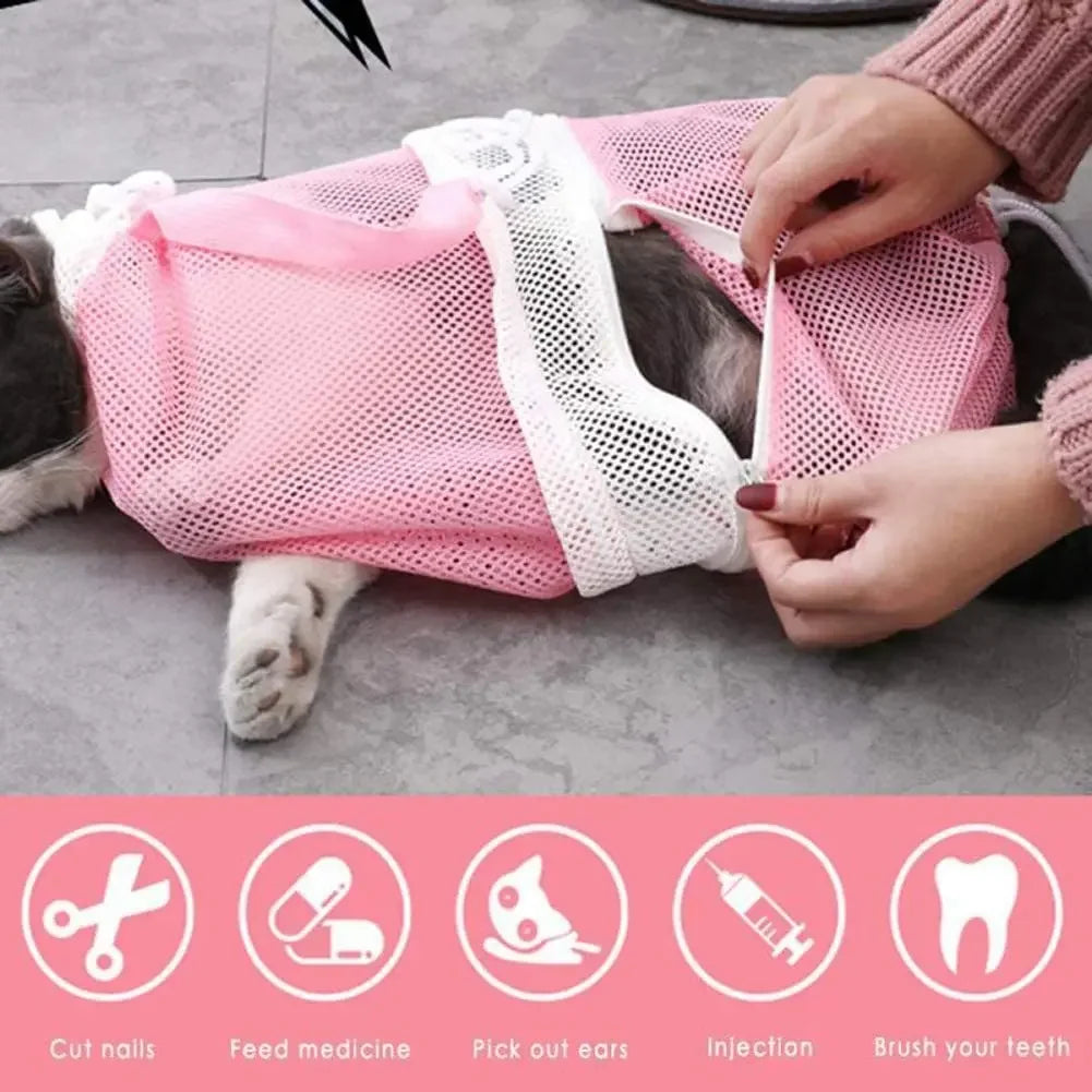 Mesh Cat Grooming Bag