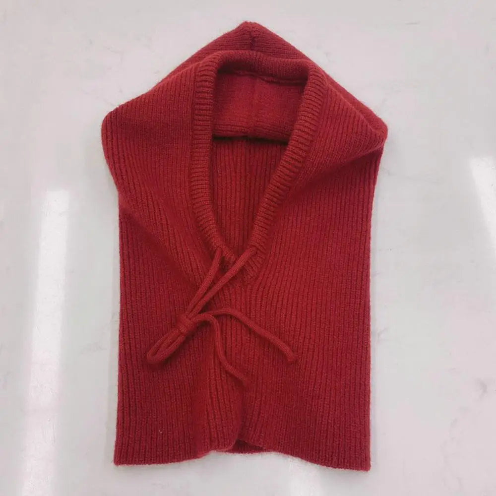 Knitted Balaclava Collar Hat