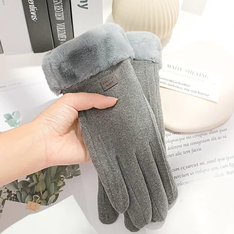 Suede Touchscreen Winter Gloves