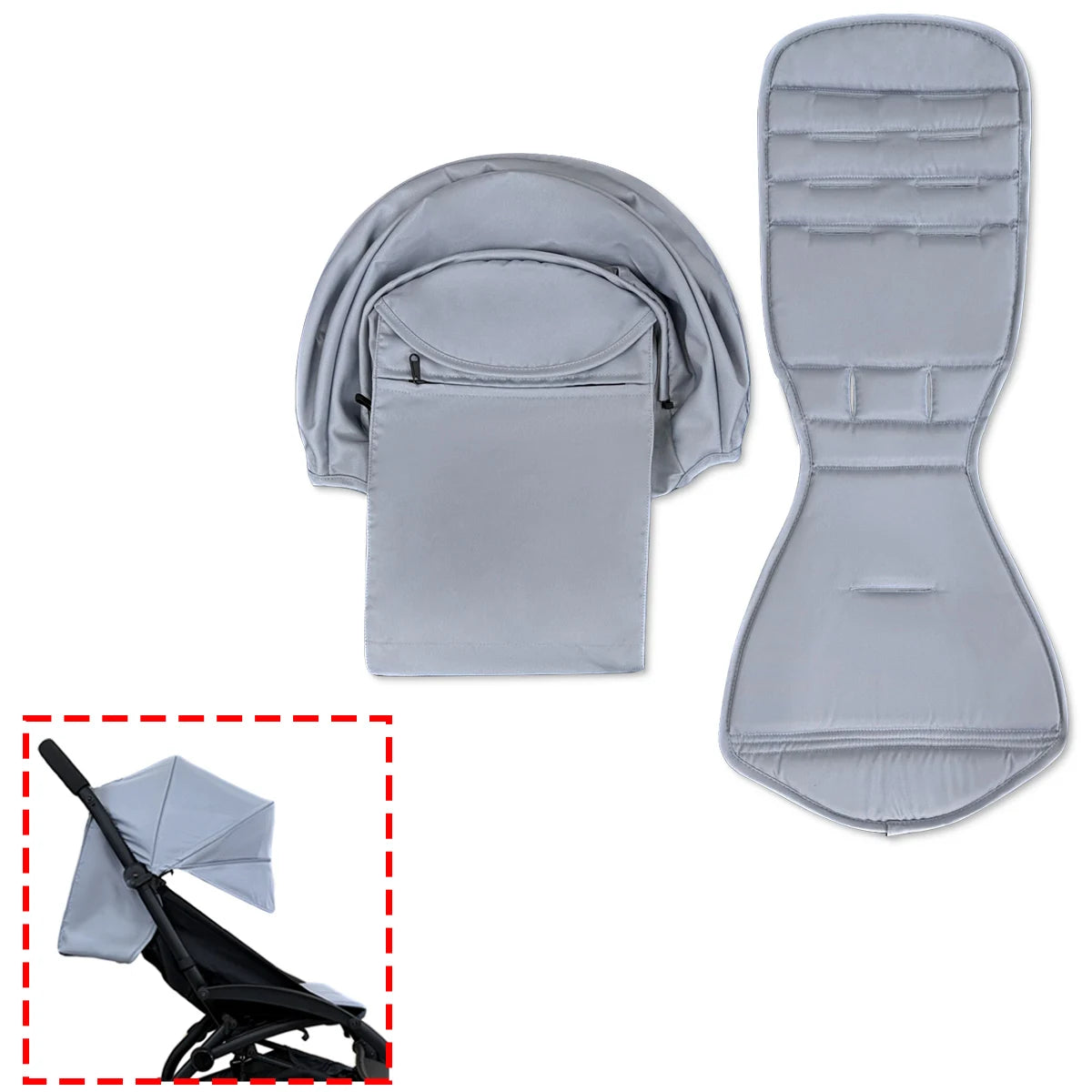 Stroller Canopy and Cushion Set