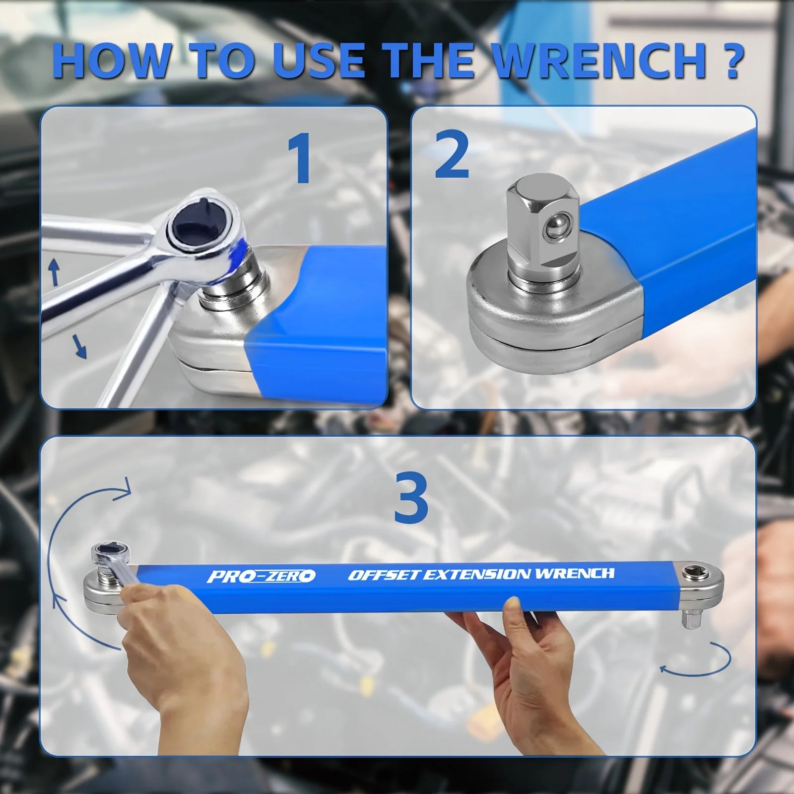 Zero-Offset Extension Wrench