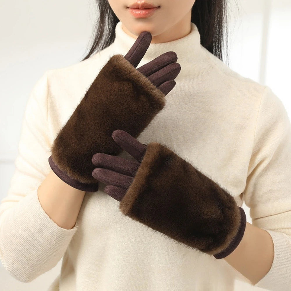 Rabbit Fur Winter Gloves