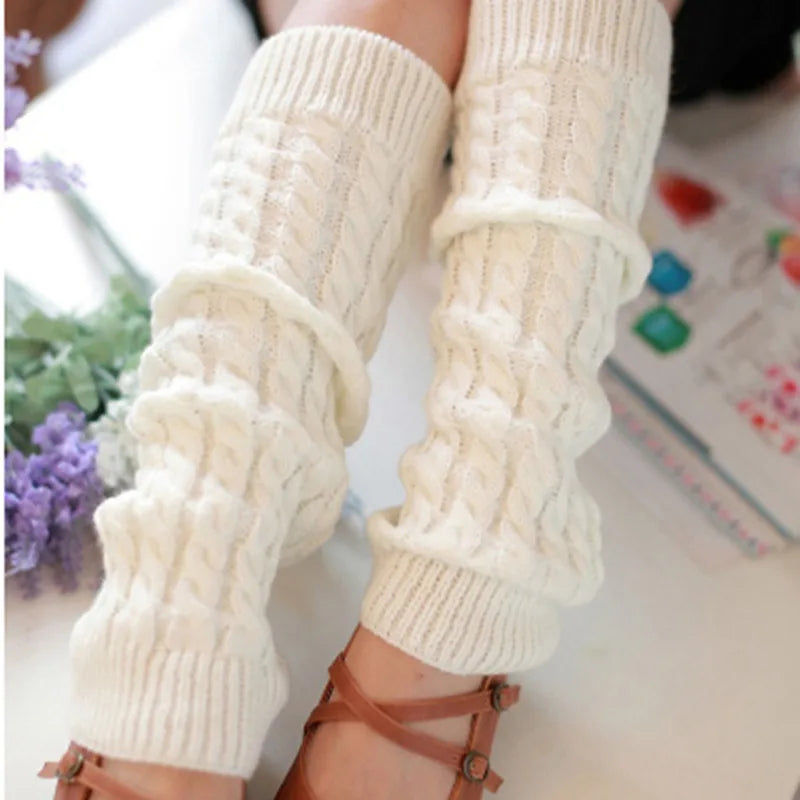 Knitted Twist Leg Warmers