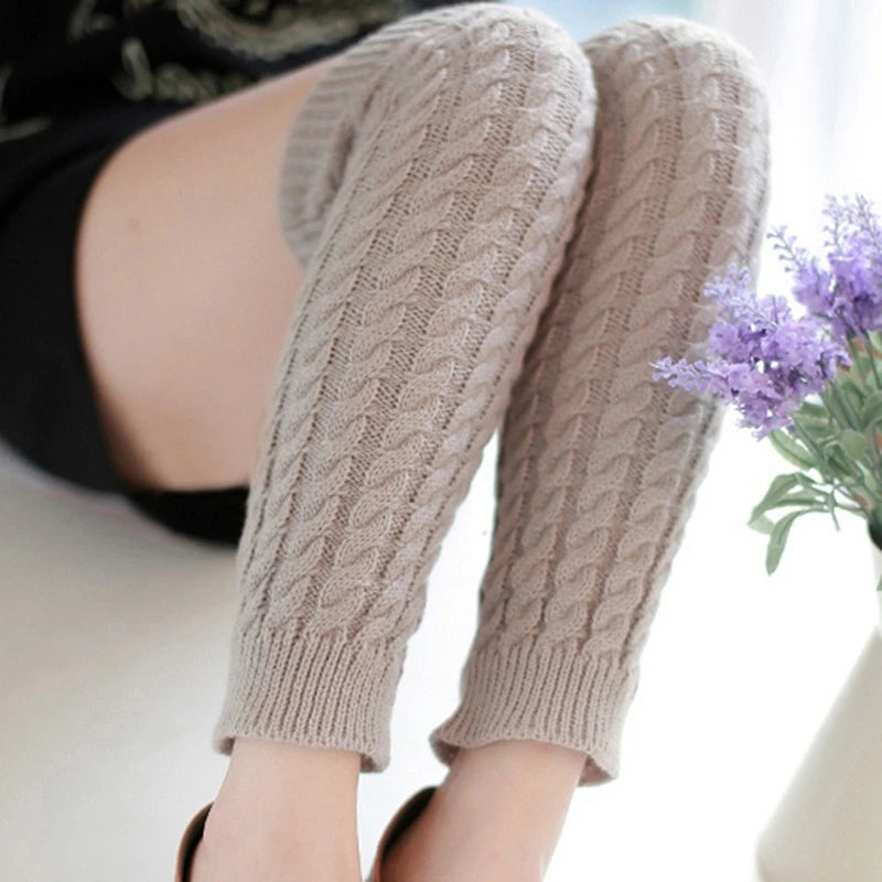 Knitted Twist Leg Warmers