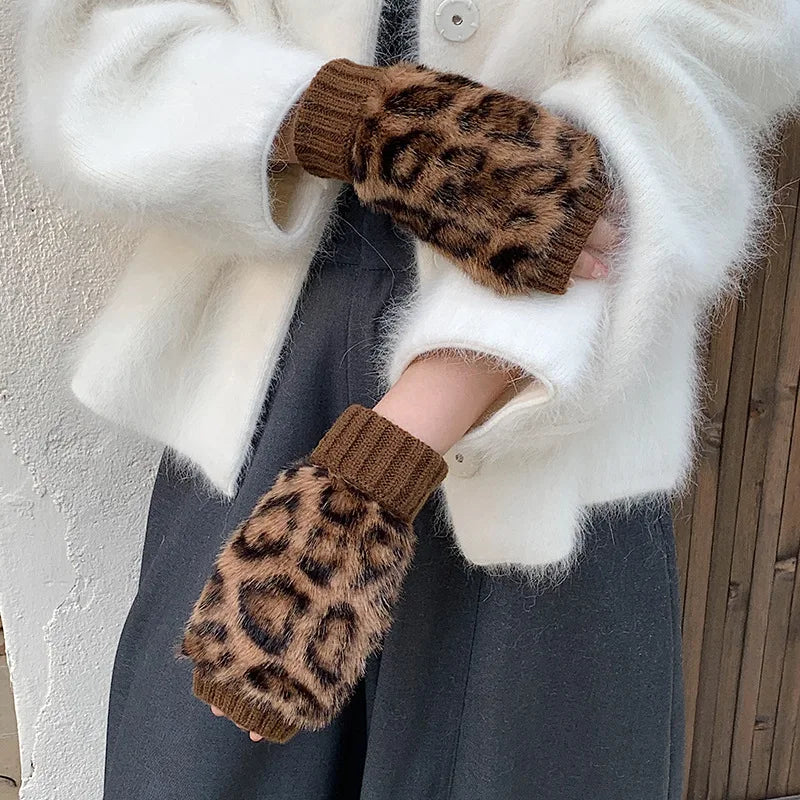Rabbit Fur Winter Gloves