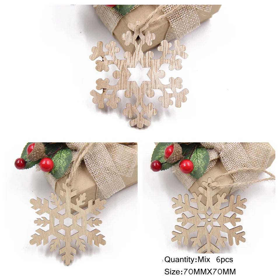 Wooden Christmas Ornament Set