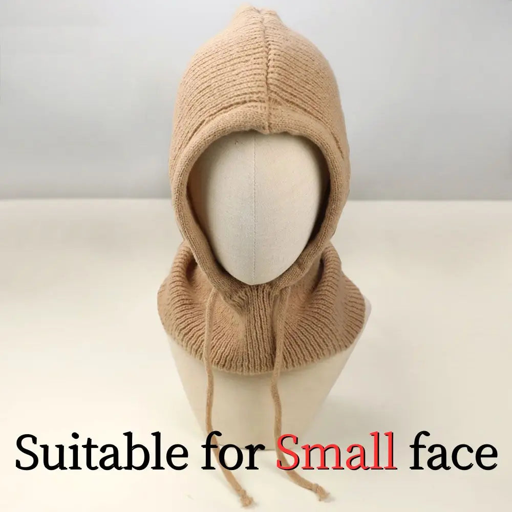 Knitted Balaclava Collar Hat