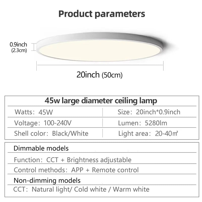 Smart Dimmable Ceiling Lamp