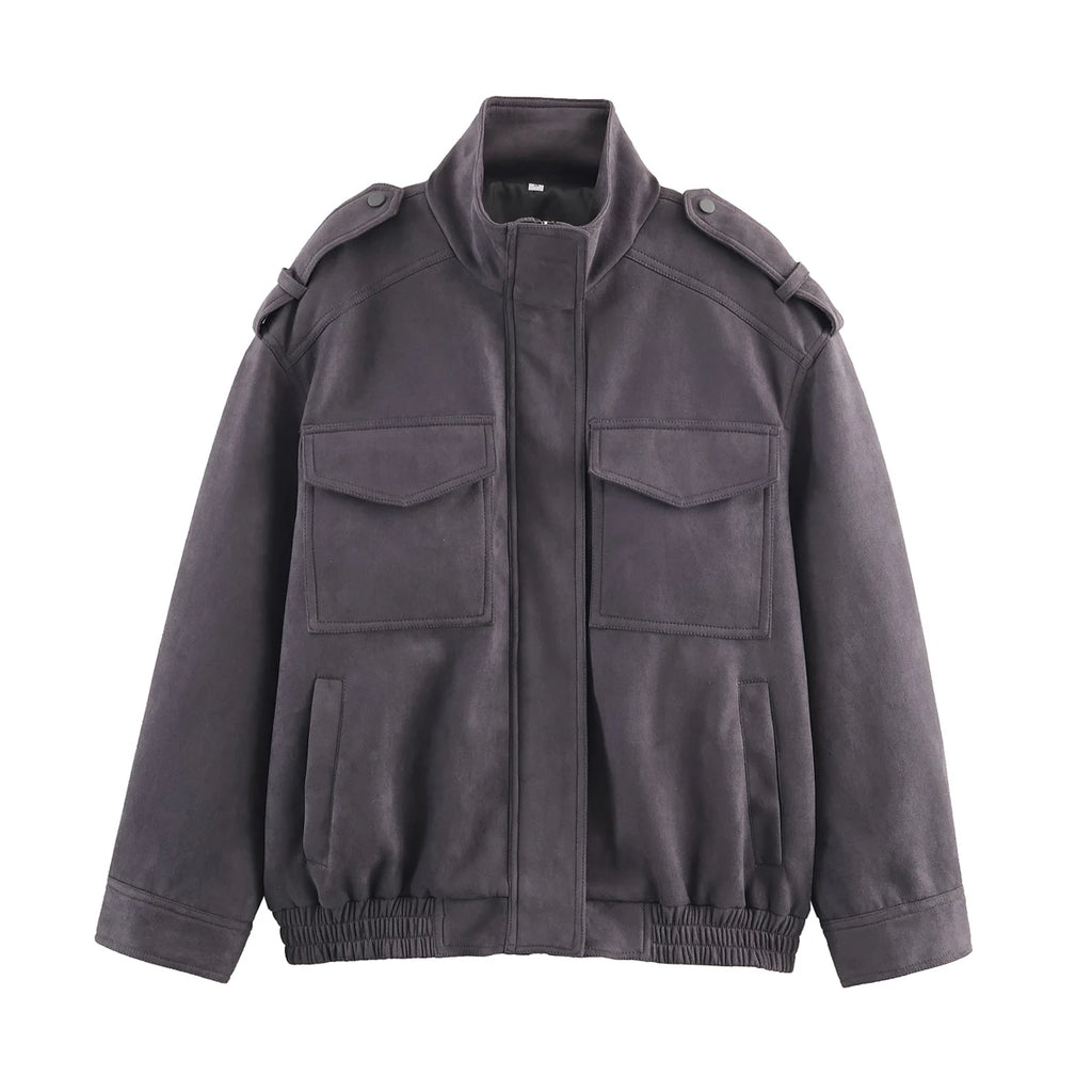 Women's Suede Zip Jacket