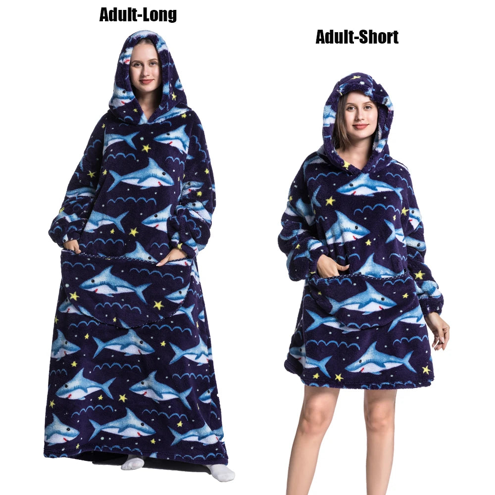 Wearable Hoodie Blanket