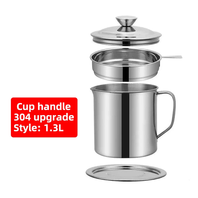 Stainless Oil Strainer Pot