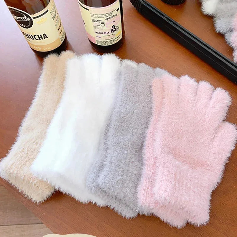 Mink Velvet Winter Gloves
