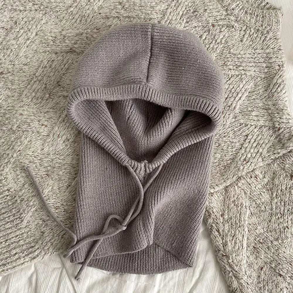 Knitted Balaclava Collar Hat