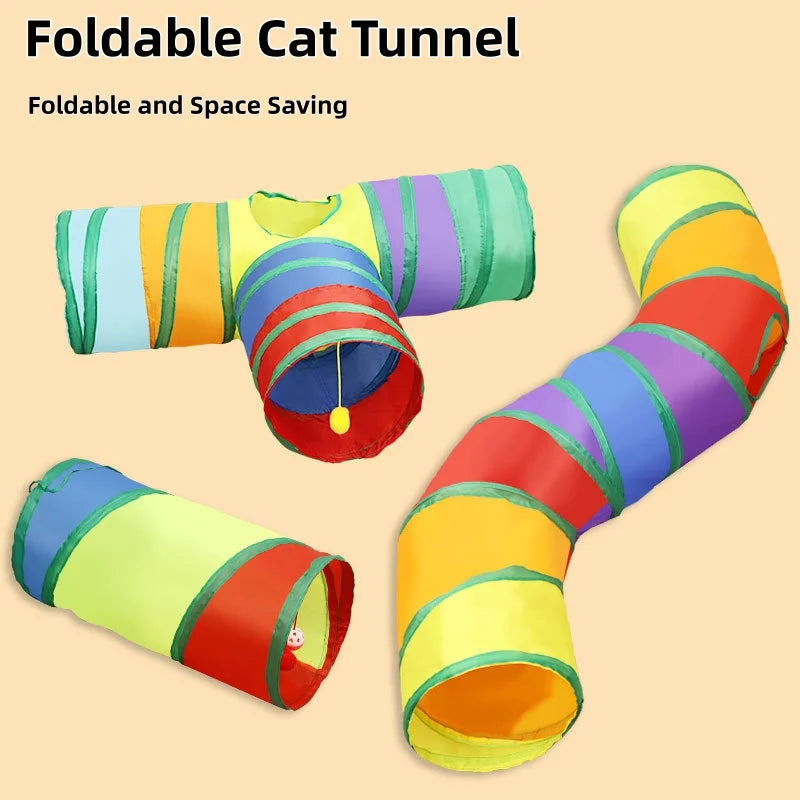 Foldable Cat Tunnel Toy