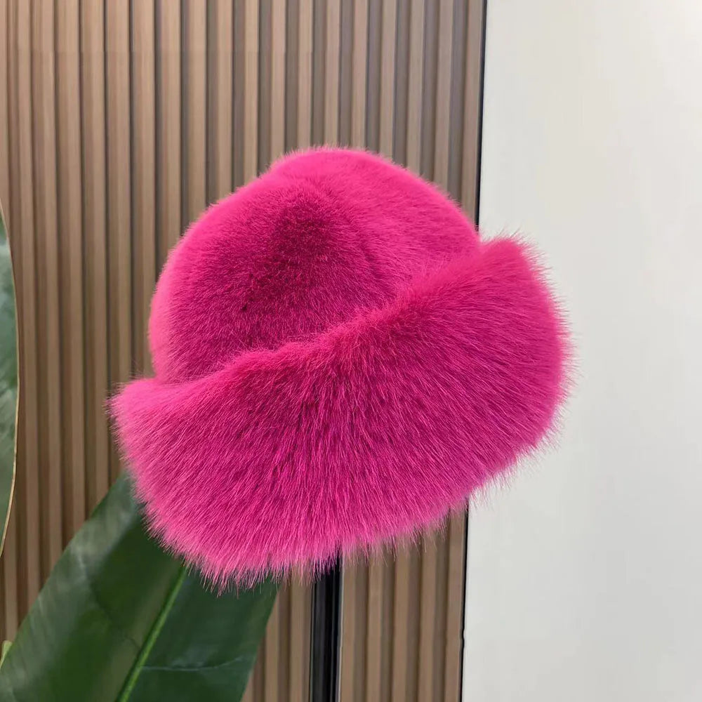 Faux Fox Fur Hat