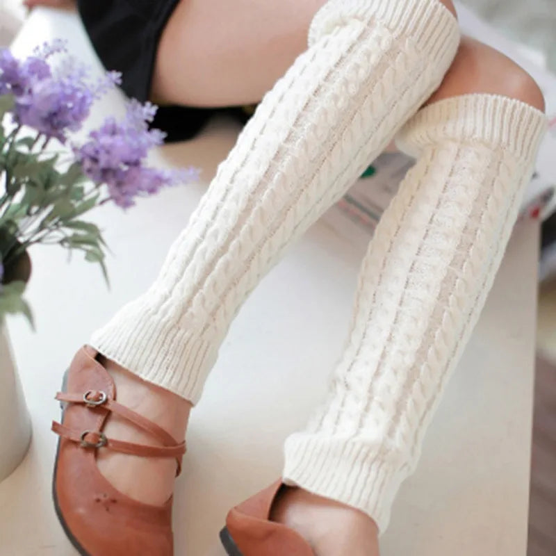 Knitted Twist Leg Warmers