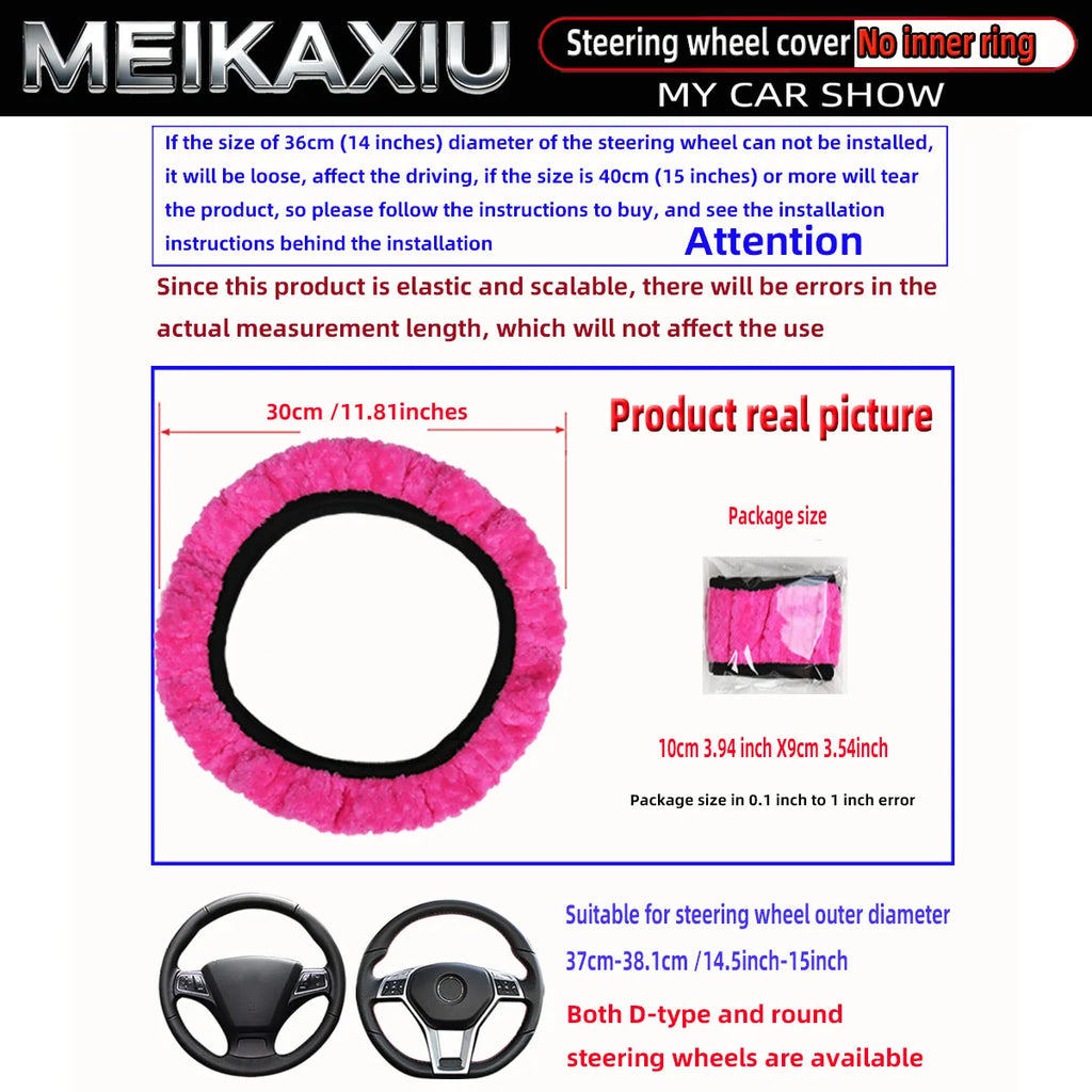 Plush Steering Wheel Cover