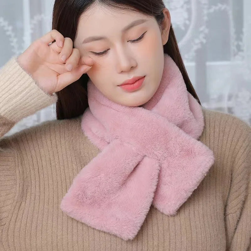 Faux Rabbit Fur Scarf