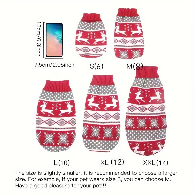 Knitted Pet Christmas Sweater