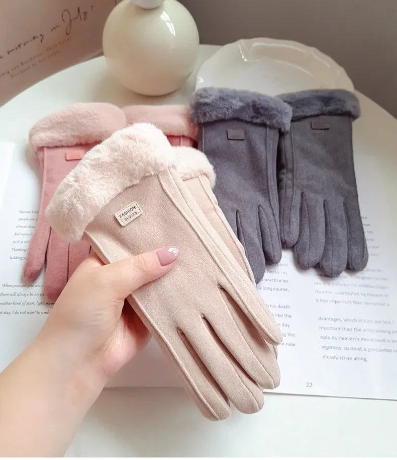 Suede Touchscreen Winter Gloves