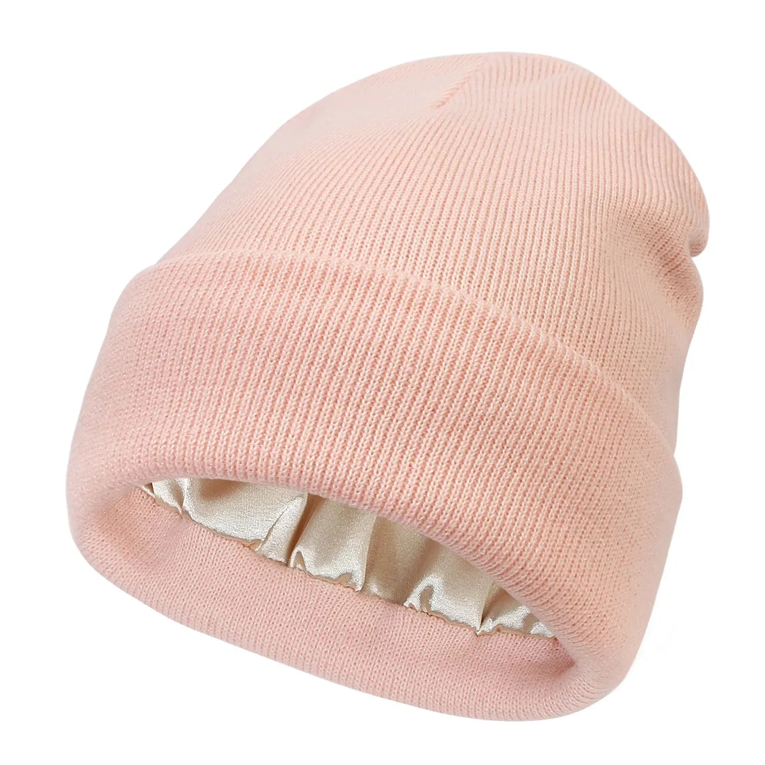 Satin-Lined Slouchy Beanie