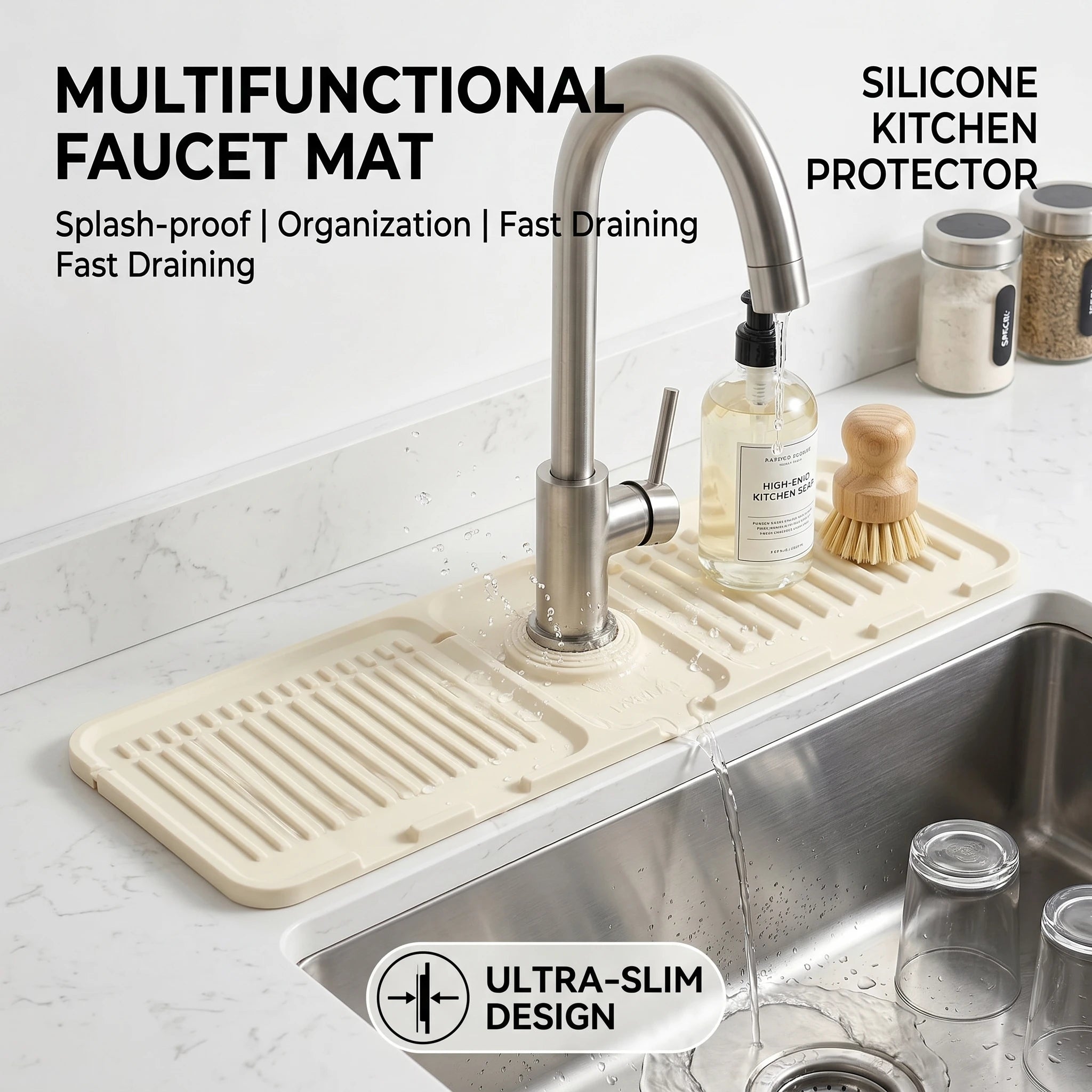 Silicone Faucet Splash Guard