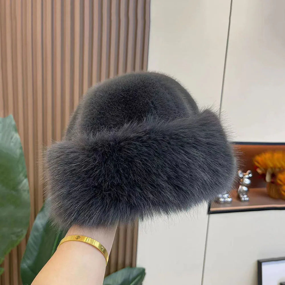 Faux Fox Fur Hat