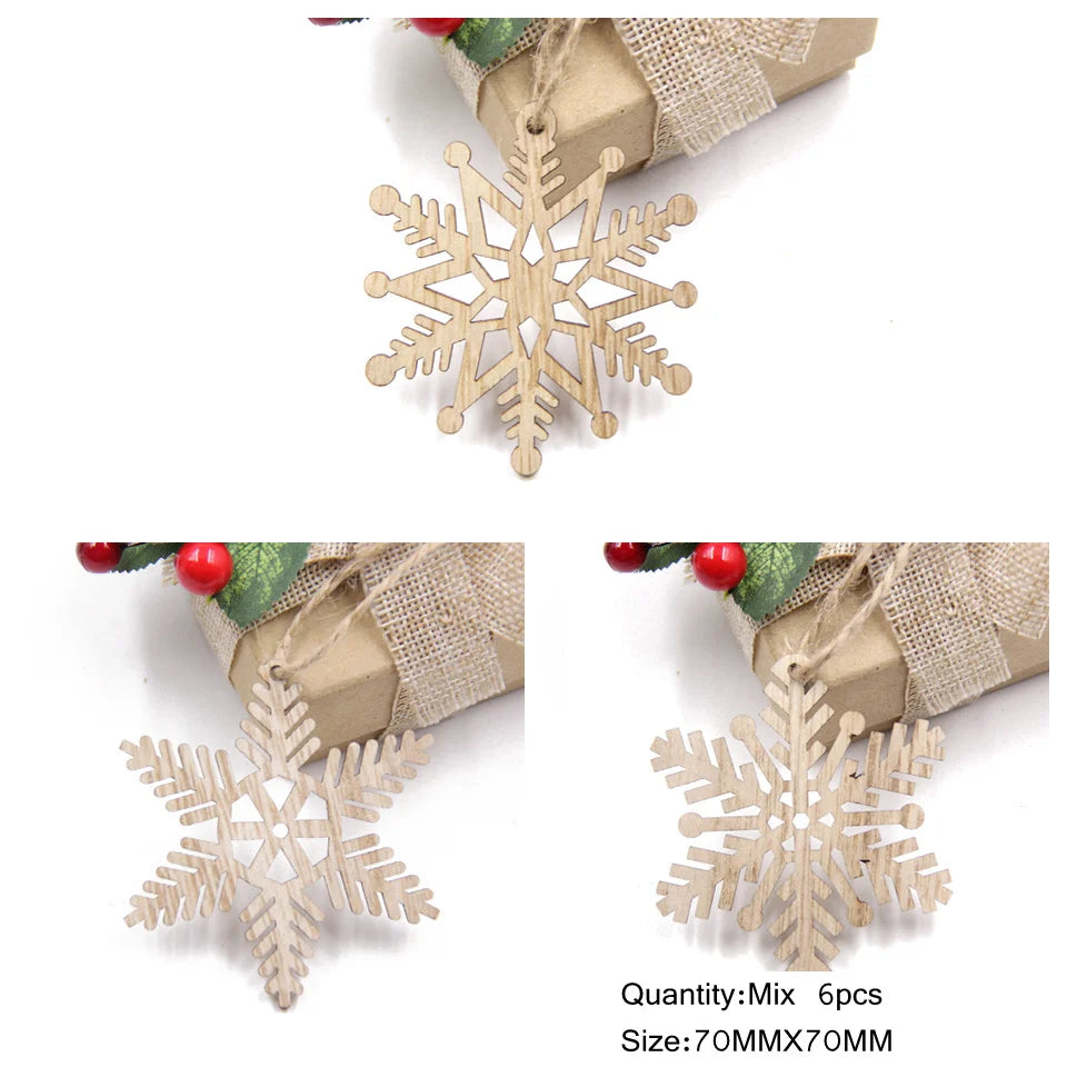 Wooden Christmas Ornament Set