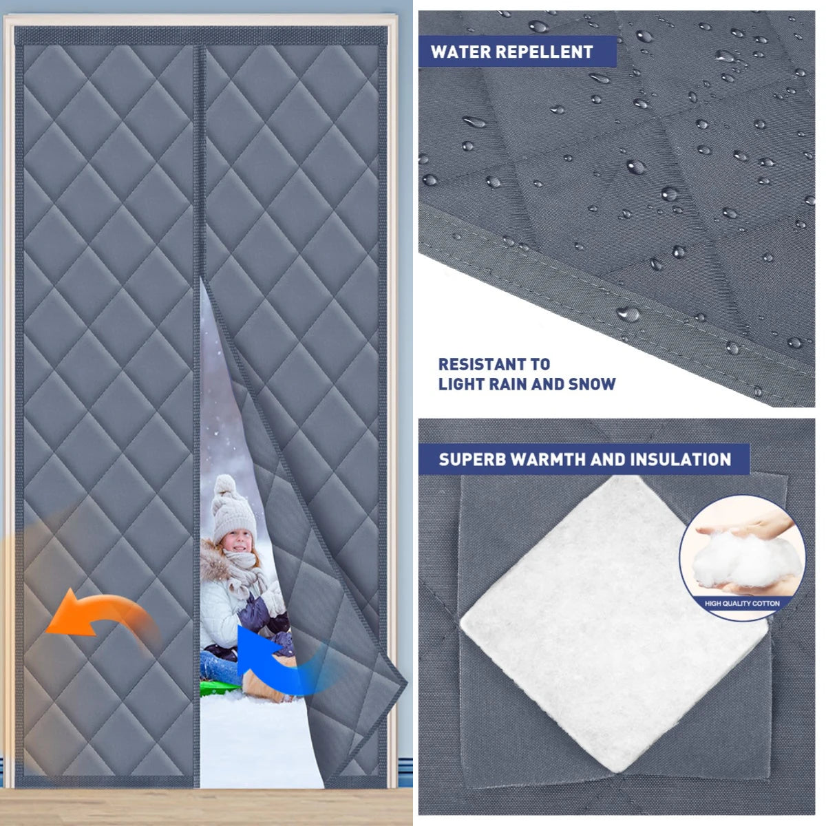 Magnetic Thermal Door Curtain