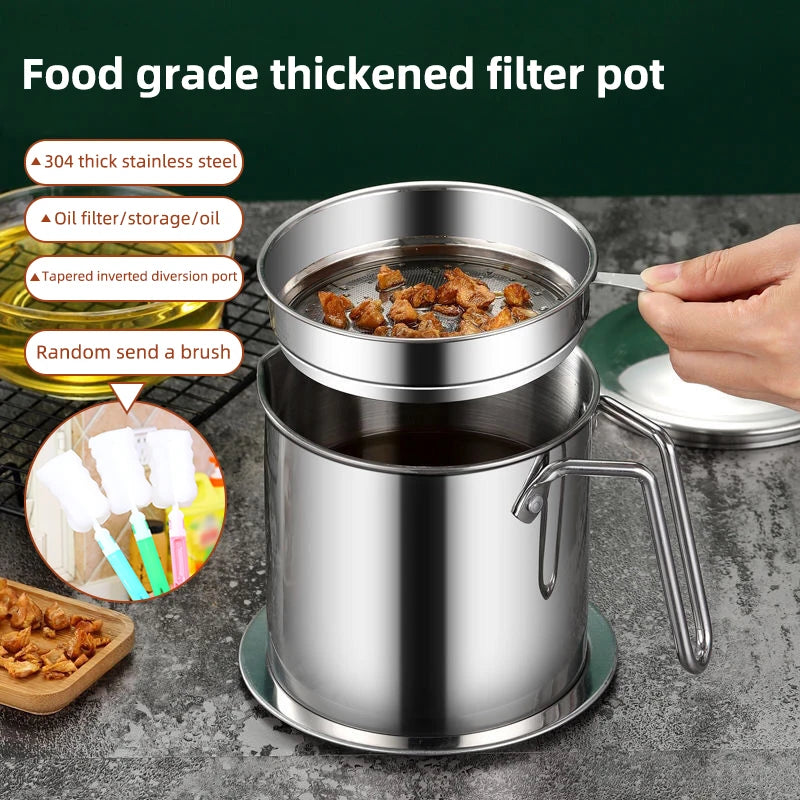 Stainless Oil Strainer Pot
