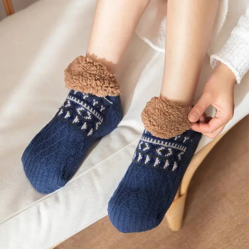 Velvet Slipper Socks