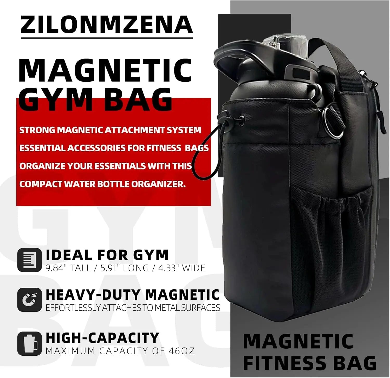 Magnetic Gym Bottle Bag